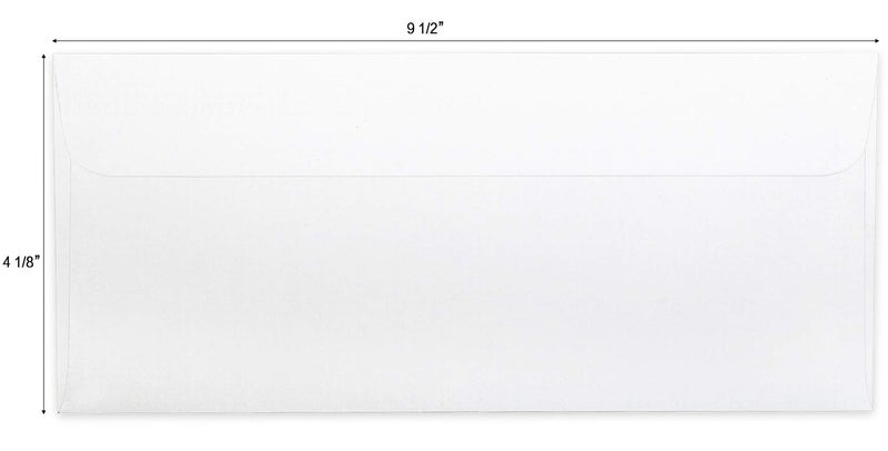 HERKKA #10 Security Self-Seal Envelopes, No.10 Windowless Bussiness Envelopes, Security Tinted with Printer Friendly Design - Size 4-1/8 x 9-1/2 Inch - White - 24 LB - 500 Pack - Image 2